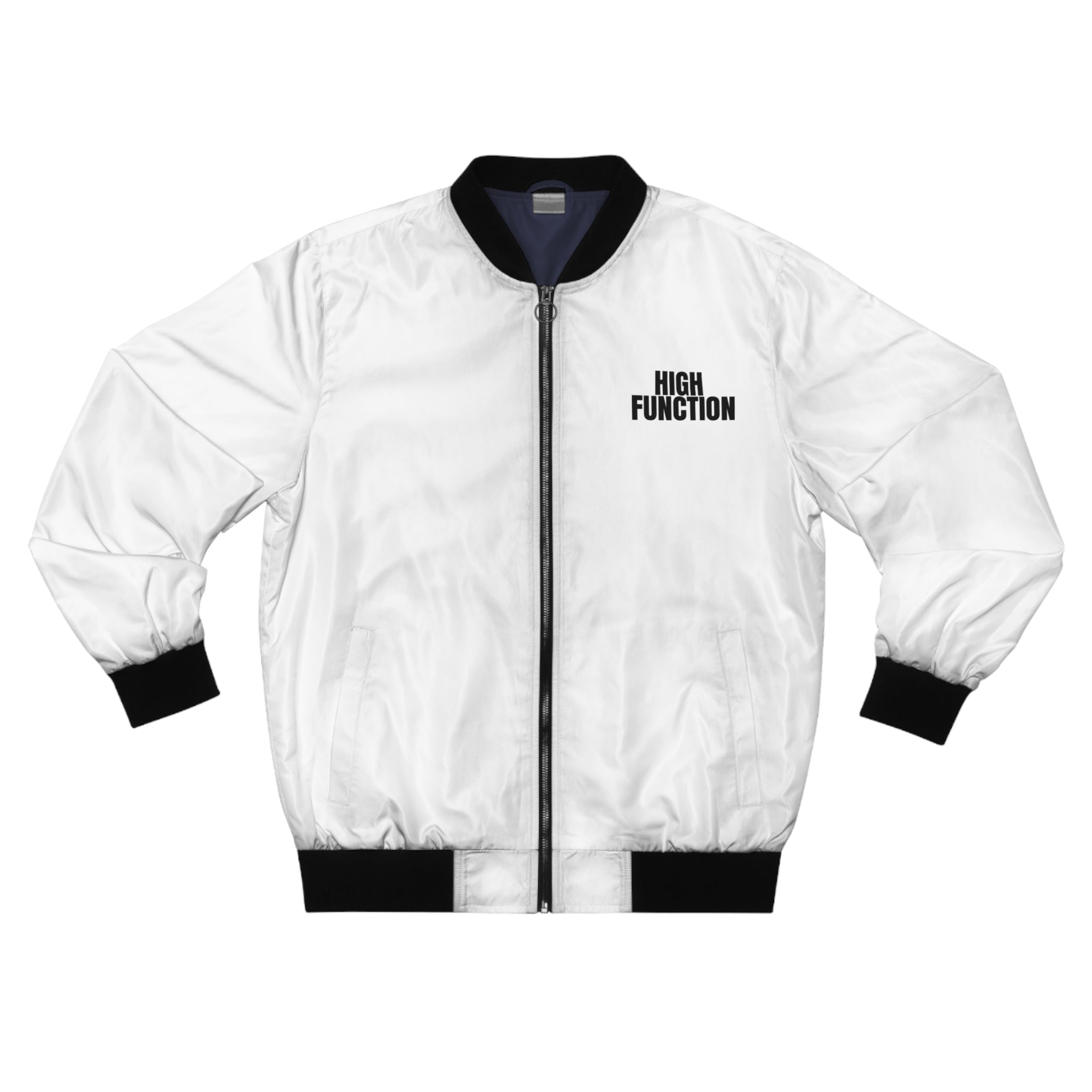 Bomber Jacket — "High Function. Calm Grind." Minimalist Motivational Bomber