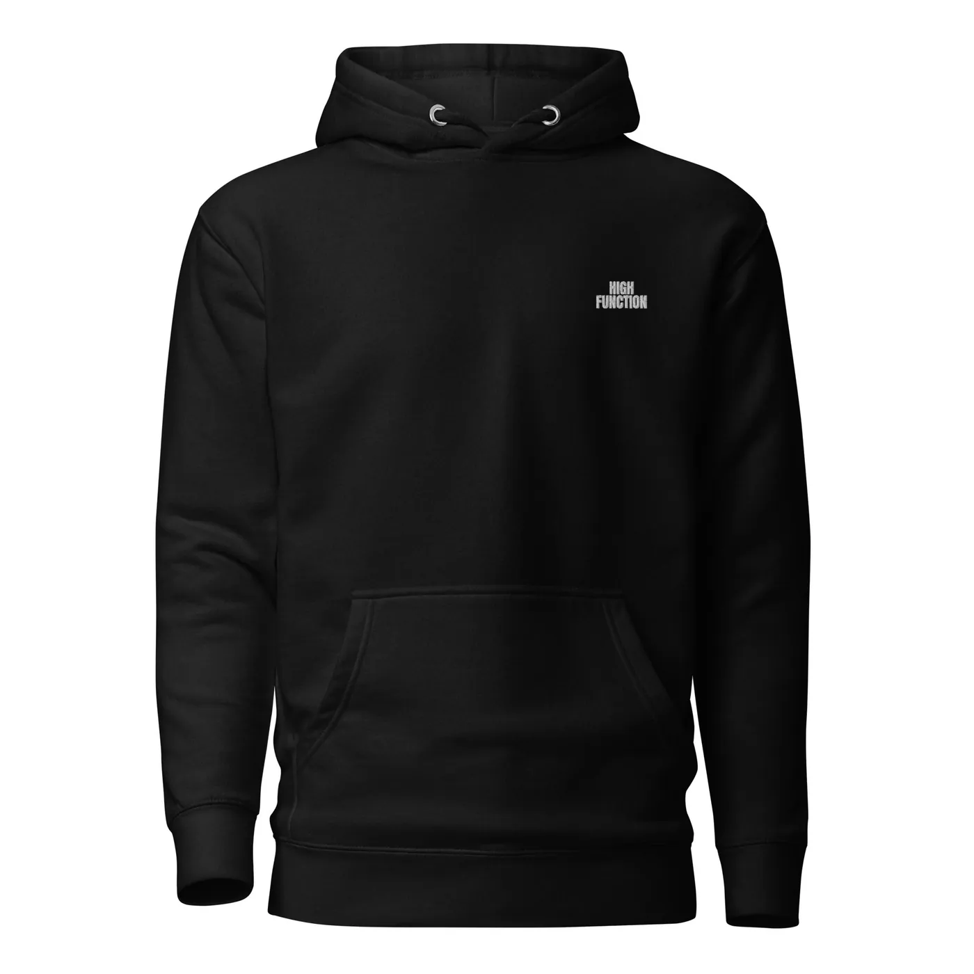 Heavyweight Hoodie in black, front view